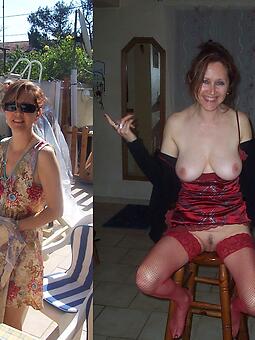 mature women dressed vs undressed undoubtedly or dare pics