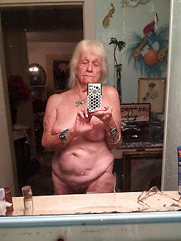 nude elder statesman lady selfshot photos